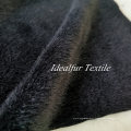 Black Soft Imitation Rabbit Faux Fur with Bonded